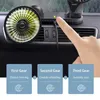 New 12V/24V Adjustable Car Fan Cooler Dual-head Fans Large-angle Rotation Dashboard USB Fans With 3 Speed Levles Car Interior