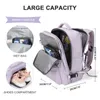 バックパック女性旅行バックパックバッグ大容量マルチファンクケーススーツケースUSB充電スクールバッグ