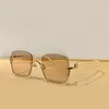 1279 Gold/Yellow Square Solglasögon Halvram Kvinnor Män Summer Sports solglasögon Sunnies Gafas de Sol Sonnenbrille Sun Shades UV400 Eyewear
