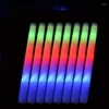 Party Decoration 10/20/30/60st Bulk Colorful LED Glow Sticks RGB Foam Stick Cheer Tube Dark Light Birthday Wedding Supplies