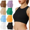 Camisoles Tanks Damen 1 Stück Crop Tank Tops Gerippt Nahtlos Workout Ärmellose Shirts Racerback Damen