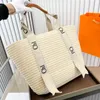 Summer Famous Straw weave Raffias woody Beach Bag Luxury Designer dam Cross Body handväskor shopping Clutchväska the Totes duffle hink topphandtag Axelväska