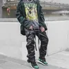 Mens Pants Black Cargo Urban Hip Hop Streetwear Long Straps Joggers Oversized Buttons Split Sweat European American 230516