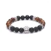 Strand Dog 8mm trävart Sten pärla vulkanisk lava arom eterisk olja diffusor armband yoga kvinnliga smycken