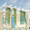 Autres fournitures de fête d'événement 12PCS 26M / 84FT Lierre Plantes Artificielles Décor À La Maison Tenture Vignes Vert Faux Feuilles Guirlande Feuilles Bricolage Pour Salle De Fête De Mariage 230516