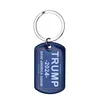 Principais anéis 2024 Trump Keychain US Presidente da bandeira eleitoral pendente Tags de aço inoxidável Eu estarei de volta