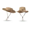 Czapki outdoorowe Western Cowboy Hat Men and Women's Summer Sunshade Hat Retro Large Brim Fisherman's Hat Outdoor Suncreen Mountainering Hat 230515