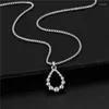 Pendant Necklaces Stainless Steel Teardrop Necklace For Women Men Fashin Jewelry