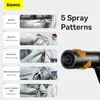 Tvätt YouPin Baseus Car Water Gun High Pressure Spray Wash Gun Sprincler Cleaner för Auto Garden Automotive Cleaning Car Washing Tool