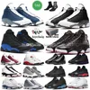 13S män basketskor för kvinnor 13 Red Black Flint Wheat Wolf Gray Playoffs Court Purple French University Blue Bred Phantom Mens Womens Trainers Sport Sneakers