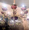 Vägglampor villa Parlor Decor Purple Gold Crystal Light för matsal Hallvägar Hem Led Arandela Night Lamp