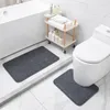 Tappetini da bagno 2 pezzi tappetino antiscivolo Set tappetino da bagno assorbente a forma di U vasca da bagno tappeti da pavimento laterali ingresso per decorazioni per servizi igienici