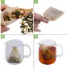 Tea Filter Bag Strainers Tools Natural Unbleached Wood Pulp Paper Disposable Infuser Empty Bags with Drawstring Pouch