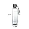 Bouteille d'eau 500 ml Bouteilles de sport Jus de fruits Thé Lait Tasses Portable Camping Cyclisme Plastique Transparent