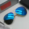 TBD2 Sonnenbrille Fashion Classic Aviator für Männer Frauen Designer Fahren Sonnenbrillen Metall Rahmen Glaslinsen Retro Pilot Outdoor Brille Luxus Ey