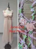 Robes de soirée Gaun tali merah muda manis musim panas wanita elegan V Neck pita bunga gaun pesta seksi Off épaule Chic liburan Vestidos 230515