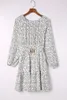 robe blanche à pois et volants à double couche 2023 Hot New N5HQ #