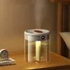 Steamer est Umidificatore d'aria a doppio ugello da 2 litri con display LCD dell'umidità Diffusore di olio essenziale di aromi di grande capacità per la camera da letto domestica 230515