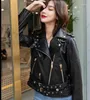 Women's Leather Genuine Jacket Women Real Sheepskin Ladies Coat 2023 Autumn Winter Motorcycle Biker Outwear Clothing