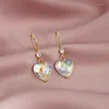 Dangle Küpeler Kore Moda Kristal Boncuk Damla Küpe Kadınlar ve Kızlar Klasik Yenilik Bling Kalp Geometrik Hediyesi