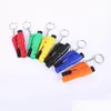 Keychains Lanyards Self Defense Life Saving Hammer Key Chain Rings Portable Emergency Rescue Car Accessories Seat Belt Window Brea Dhqx4