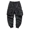 Męskie spodnie Multipockets Bandage Taktyczne technologie ładunki harajuku punk hip hop joggers Pantalons Casual Streetwear 230516