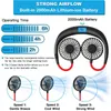 Hanging Neck Fan USB Rechargeable Neckband Lazy Neck Hands Free Hanging Dual Cooling Mini Fan Sport 360 Degree Rotating Portable Cold Fan in Retail Flat Package