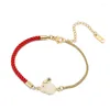 Bedelarmbanden 3 stcs 316l roestvrij staal voortreffelijke armband voor vrouwen meisje mode rood touw keten sieraden verjaardag cadeau 17 5 cm