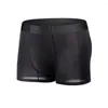Underpants Men Panties Traceless Ultra-thin Mesh U Convex Patchwork Mid Waist Ice Silk Boxers Inner Wear Clothes
