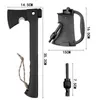 Bijl Survival Ax Tactical Hunting Hammer Multifunktion Camping Hand Fire Ax Portable Plascti Hylsa Handtaget Axe Outdoor Rescue Tools