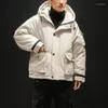 Männer Unten Koreanische 2023 Männer Kleidung Parka Mit Kapuze Baumwolle Mantel Warme Jacke Parkas Herren Winter Jacken Und Mäntel KJ2765