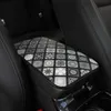 New Car Armrest Cover Mat Leather Ethnic Style Print Waterproof Non-slip Storage Box Pad Auto Styling Interior Accessories