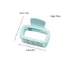 S3649 Fermaglio per capelli a forcina in resina per donna Bobby Pin Lady Girls Crema glassata scavata Piazza Grab Clip Barrette Accessori per capelli