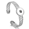 Manchette plaquée 18Mm bouton pression évider Bracelet ouvert boutons pression Bracelets bijoux pour femmes hommes