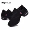 حذاء الرقص Hoyeelin Modern Jazz Dance Sneakers Women Treasable Mesh Lace Up Practice Shoes Cushioning Budunight Litness Trainers 230516