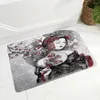 Teppiche Dekor Japanischer Stil Mädchen Fußmatte Flanell Teppich Zuhause Rutschfester Flurteppich 40 60 cm Schöne Tinte Landschaft Krieger Bodentürmatte