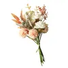 장식용 꽃 가을 장식 화진 가짜 식물 실크 플로럴 배열 화환 공급품 제작 인공 모란 대량