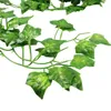 Autres fournitures de fête d'événement 12PCS 26M / 84FT Lierre Plantes Artificielles Décor À La Maison Tenture Vignes Vert Faux Feuilles Guirlande Feuilles Bricolage Pour Salle De Fête De Mariage 230516