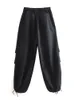 Женские штаны с двумя частями Celana Kargo Kasual Wanita Panjang Parasut Serut Solid Chic Vintage Y2K Olahraga Longgar Streetwear Jogger 230515