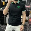 Men's T-Shirts Summer New Men's Short Sleeved Polo Shirt Casual Versatile Plaid Pattern Lapel T-shirt Spot Slim MaleTop Breathable Clothing 4XL J230516