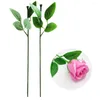 Decorative Flowers 30 Pcs Faux Plants Floral Stem Wire Gauge Florist Bouquet Wrap Artificial Rose Leaves