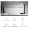 Lampes de table Charge sans fil LED Lampe de bureau 10W Portable Dimmable Pliable Light Eye Reading