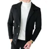 Vestes pour hommes pardessus d'hiver manches longues manteau en laine pour hommes col rabattu résistant au froid