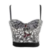 Débardeurs pour femmes Camis Sexy Perlé Diamant Sequin Cropped Top Night Club Party Corset Crop To Wear Push Up Bustier Bra DB905 230515