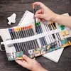 12/24/36/48 HOLES PENCIL CASE Colorful Kawaii School Supplies Art Pen Bags Box Roll-Up Pouch Students Storage Stationery