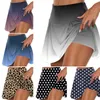 Kjolar kvinnor sommarpolka prickar tryck kjolar shorts yoga shorts fitness kjolar sportdans kjol 230516