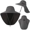 Utomhushattar utomhus fiskare hatt för män kvinnor sommar snabb torkning nackskydd visir cap anti uv andningsfiske safari hatt 230515