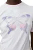 Designer Damen Brief Schmetterling bedrucktes Rundhals-Top Shorts Yoga-Anzug O-Ausschnitt Ärmel Lady Tees Luxurys Freizeitkleidung Tops T-Shirts Kleidung Femme