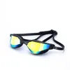 Goggles البالغين للسباحة نظارات مقاومة للماء ومقاوم للضباب Goggles Men Women Cool Silver Plated Swimming Equiped Wholesale P230516