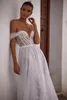 Julie Vino 2023 robes De mariée bohème Boho hors de l'épaule dentelle Appliqued robes De mariée une ligne plage Vestido De Noiva